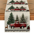 Axyaa Christmas Table Runner Farmhouse Kitchen Decor Dining Holiday Party