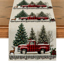 Axyaa Christmas Table Runner Farmhouse Kitchen Decor Dining Holiday Party