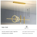 Axyaa Modern LED Line Lamp Chandelier for Dining Room, Living Room, or Hotel Bar