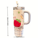 Axyaa Stainless Steel Insulated Tumbler with Straw - 30oz Large Capacity