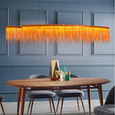 Axyaa Modern Nordic Circle Chandelier: Round Tassel Design for Stylish Home Lighting