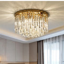 Axyaa Luxury Crystal Ceiling Lights - Gold/Chrome Metal Mounted Lighting
