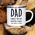 Axyaa Classic Print Enamel Coffee Cup - Funny Father's Day Gift Mug