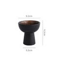 Axyaa Tall Feet Snack Bowl - Retro Ceramic Dessert Plate for Restaurant Tableware
