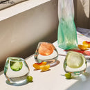 Axyaa Small Mouth Glass Vase: Hydrop n. Vessels for Flowers, Decorative & Dried Flower Arrangement