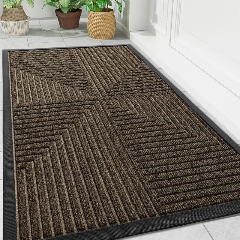 Axyaa Rubber Entrance Doormats: Non-slip Heavy Duty Outdoor Mats