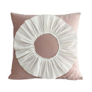Axyaa Velvet Pink White 3D Chrysanthemum Throw Pillow Bouquet Model