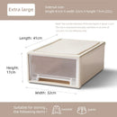 Axyaa Closet Storage Bin with Lid - Desktop Organizer for Clothes, Underwear, Socks