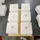 Axyaa Marble Alabaster Ceiling Lamp: Modern, Simple, All-Copper for Living Room, Bedroom, Study, Dining Room
