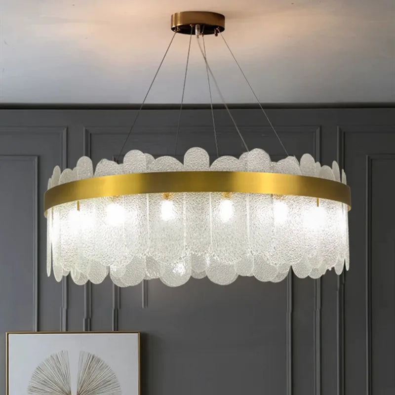 Axyaa Nordic Smoke Grey Glass Chandelier Pendant Light for Living Room, Bedroom, Hotel, Restaurant, Bar