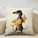 Axyaa Constellation Cartoon Dachshund Dog Pillow Case: Children's Bedroom Decor