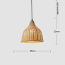 Axyaa Rattan Wicker Chandelier Pendant Light Handwoven Hanging Lamp E27 Bulb