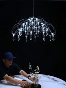 Axyaa Starry Sky Crystal Pendant Light for Modern Living Room and Restaurant Hall