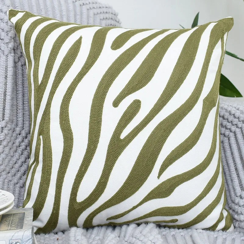 Tropical Plant Pattern 3D Cushion Cover 45x45cm for Living Room Sofa by Axyaa