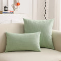 Axyaa Linen Pillow Cover in Green, Grey, White, Cream & Mustard - 12x20", 18x18", 25x25"