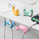 Axyaa Crab Cable Organizer Clip: Self-Adhesive, Cute, Random Color, 4PCS