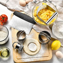 Axyaa Stainless Steel Circle Cookie Cutter Set for Baking & Pastry