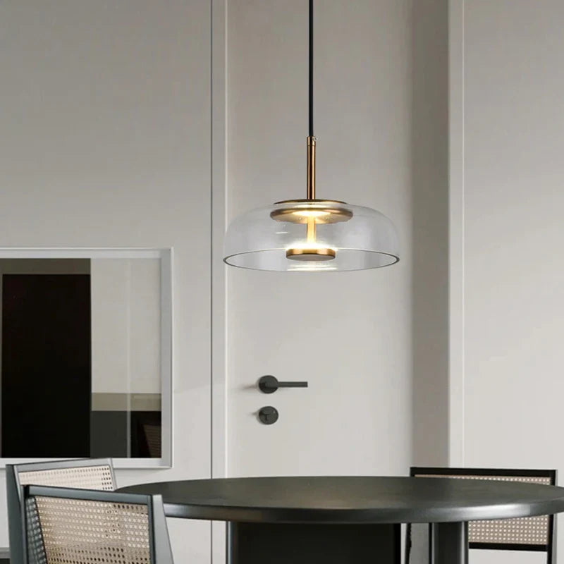 Axyaa Nordic Glass Pendant Light - Modern LED Dining and Bar Lighting