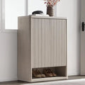 Axyaa 44" Tall Shoe Cabinet with Doors & 4 Shelves, Modern Storage Organizer
