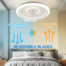 Axyaa Modern LED Ceiling Fan with Light Remote Control for Bedroom and Living Room