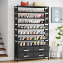 Axyaa 10 Tier Shoe Rack with 4 Bins Drawers, 32 Pairs Vertical Shoe Organizer