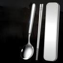 Axyaa Stainless Steel Chopstick Spoon Set Tableware Box Storage Box Single-Person Portable