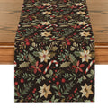 Axyaa Poinsettia Table Runner - Festive Dining Room Decor