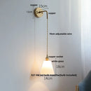 Axyaa Moon LED Wall Light Fixture Adjustable Nordic Modern Bedside Lamp