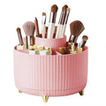 Axyaa 360° Rotating Makeup Brush Holder, 5 Slot Cup for Bathroom Dressing Table
