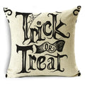 Black White Happy Halloween Trick Or Treat Pillowcase for Axyaa Décor