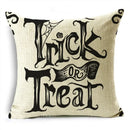 Black White Happy Halloween Trick Or Treat Pillowcase for Axyaa Décor