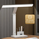 Axyaa LED Desk Lamp 2 Heads Dimmable USB Chargeable 180 Rotate Foldable Eye Protection