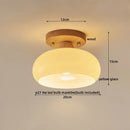 Axyaa Modern LED Wood Canopy Ceiling Light for Porch Kitchen Living Room