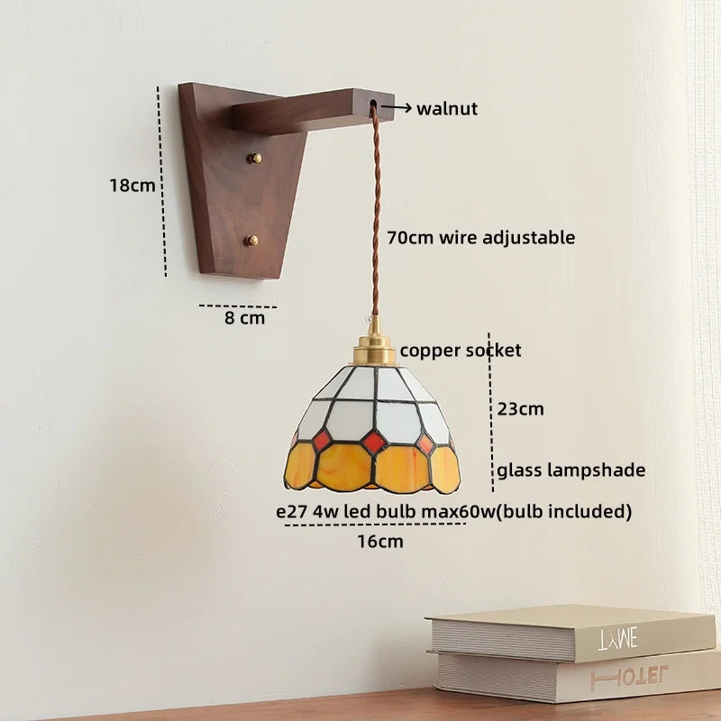 Axyaa Modern LED Glass Wall Sconce Nordic Stair Light Fixture