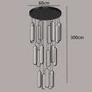 Modern LED Chandeliers by Axyaa: Stylish Staircase Pendant Light for Living Room