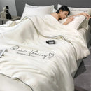 Axyaa Silk Summer Quilt: Embroidered Ice Cooling Comforter Bed Blanket