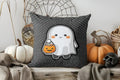 Axyaa Halloween Ghost Bow Pumpkin Pattern Cushion Cover for Sofa Bedroom Car