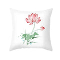 Axyaa Fresh Ink Flower Print Pillowcase: Perfect for Office, Living Room, Car Decor