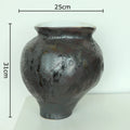Axyaa Retro Ceramic Vase: Creative Irregular Painted Plant Pot for Aesthetic Room Decor