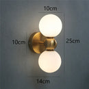 Nordic Glass Ball Wall Lamp Set by Axyaa: LED Indoor Lighting, White G9 Bulbs