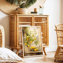 Italian Lemon Plant Retro Watercolor Canvas Wall Art Prints by Axyaa