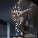 Axyaa Modern LED Pendant Light Chandelier for Staircase & Living Room - Indoor Hanging Lighting