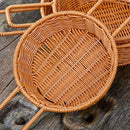 Rattan Bread Storage Basket by Axyaa: Portable Organizer for Picnic, Fruit, Sundries