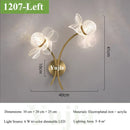 Axyaa Modern Flower LED Wall Sconce with Crystal Ball and Petal Design