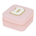 Axyaa Sequin Letter Jewelry Box with Mirror - Cute Portable Organizer Gift