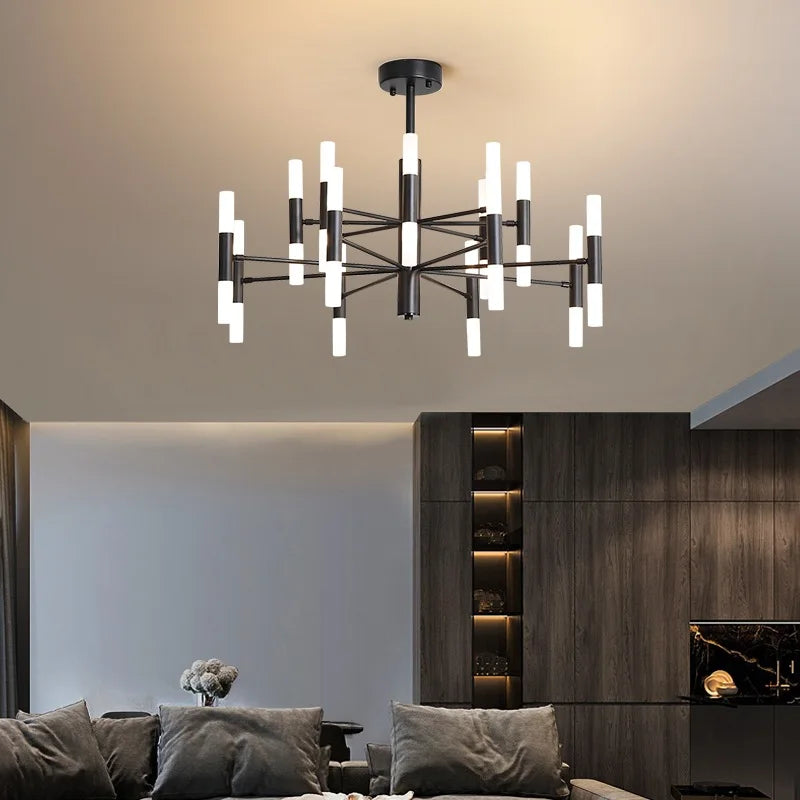 Nordic Style Chandelier by Axyaa - Modern Industrial Pendant Lighting for Living and Dining Rooms