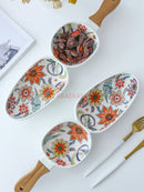 Axyaa Ceramic Tableware Set: Bowls, Plates, Snack Trays, Fruit Salad Handles for Home