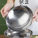 Axyaa Stainless Steel Honeycomb Seafood Wok Non-Stick Skillet