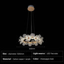 Axyaa French Flowers Chandelier for High Ceiling Living Room