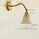 Axyaa Vintage Copper Glass LED Wall Light for Bedroom, Stair, Living Room